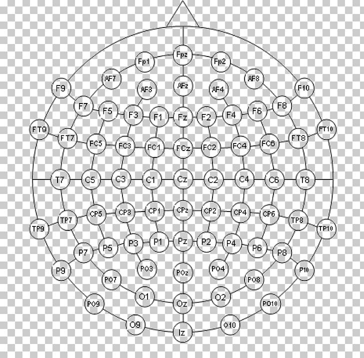 Electrode 10-20 System Electroencephalography P300 Mu Wave PNG, Clipart, Angle, Area, Black And White, Cerebral Cortex, Circle Free PNG Download