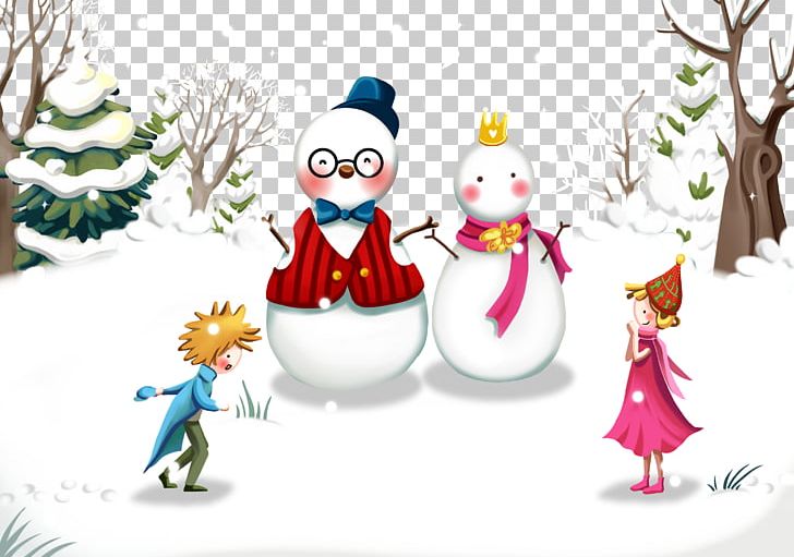 Winter Cartoon Snowman Illustration PNG, Clipart, Bird, Cartoon, Child, Children, Childrens Day Free PNG Download