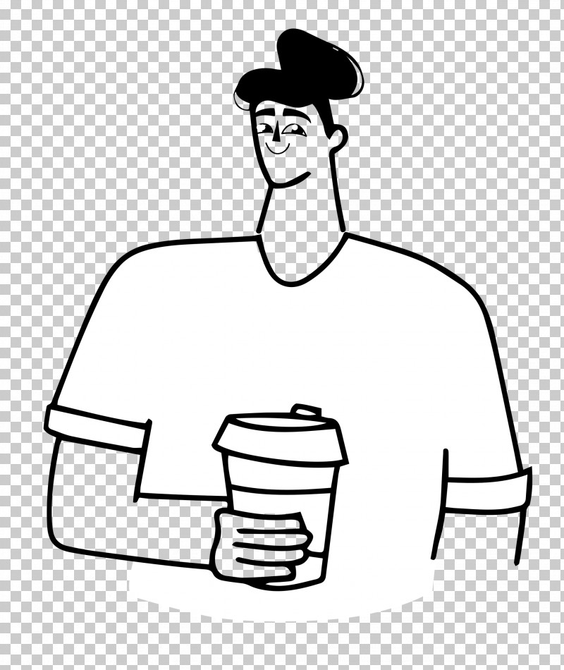 Holding Coffee PNG, Clipart, Family, Hat, Holding Coffee, Interpersonal Relationship, Line Art Free PNG Download