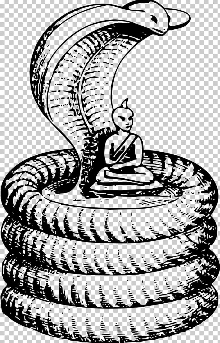 Snake Buddhism Cobra PNG, Clipart, Animals, Artwork, Black And White, Buddhahood, Buddhism Free PNG Download