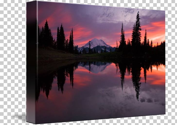Mount Rainier Sunset Sunrise Photography PNG, Clipart, Art, Canvas Print, Computer Wallpaper, Dawn, Evening Free PNG Download
