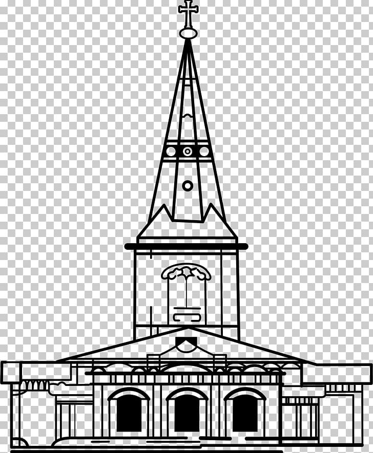 Line Art Church Drawing PNG, Clipart, Art, Black And White, Building, Christian Church, Christianity Free PNG Download