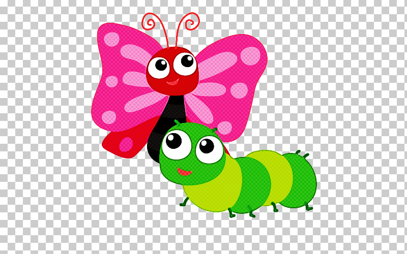Insect Butterfly Moths And Butterflies Cartoon Pink PNG, Clipart, Butterfly, Cartoon, Caterpillar, Insect, Magenta Free PNG Download