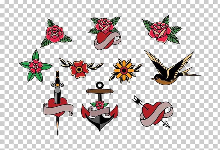 Old School (tattoo) 2 Tattoo Artist PNG, Clipart, Beautiful, Christmas Ornament, Cupid, Euclidean Vector, Flowers Free PNG Download