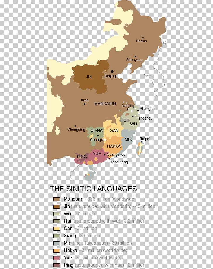 mandarin language map