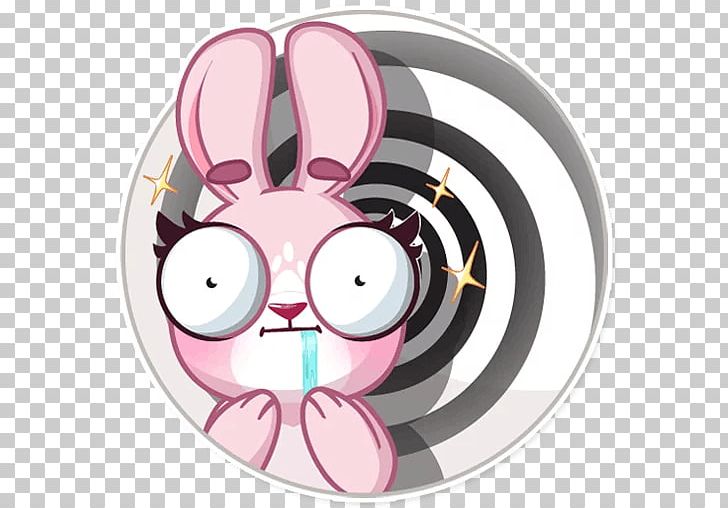 Sticker Art Telegram Rabbit Messaging Apps PNG, Clipart, Animals, Birthday, Circle, Ear, Easter Bunny Free PNG Download