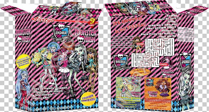 Textile Monster High Birthday PNG, Clipart, Birthday, Cereal Cartoon, Monster, Monster High, Others Free PNG Download