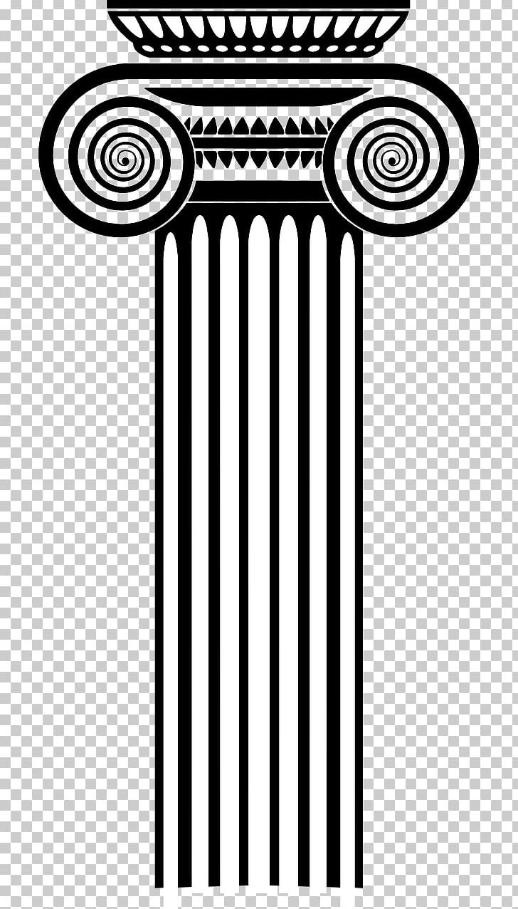 Column Ionic Order Temple PNG, Clipart, Ancient Greek Architecture, Ancient Greek Temple, Ancient Roman Architecture, Architecture, Black And White Free PNG Download