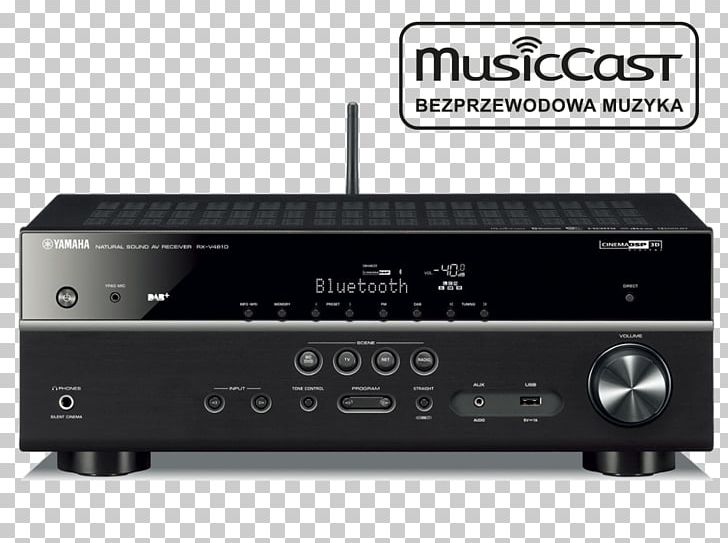 AV Receiver Yamaha Corporation 5.1 Surround Sound Home Theater Systems Radio Receiver PNG, Clipart, 51 Surround Sound, Airplay, Audio, Audio Equipment, Audio Power Amplifier Free PNG Download