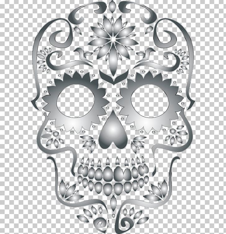 La Calavera Catrina Mexican Cuisine Skull PNG, Clipart, Black And White, Bone, Calavera, Candy, Day Of The Dead Free PNG Download
