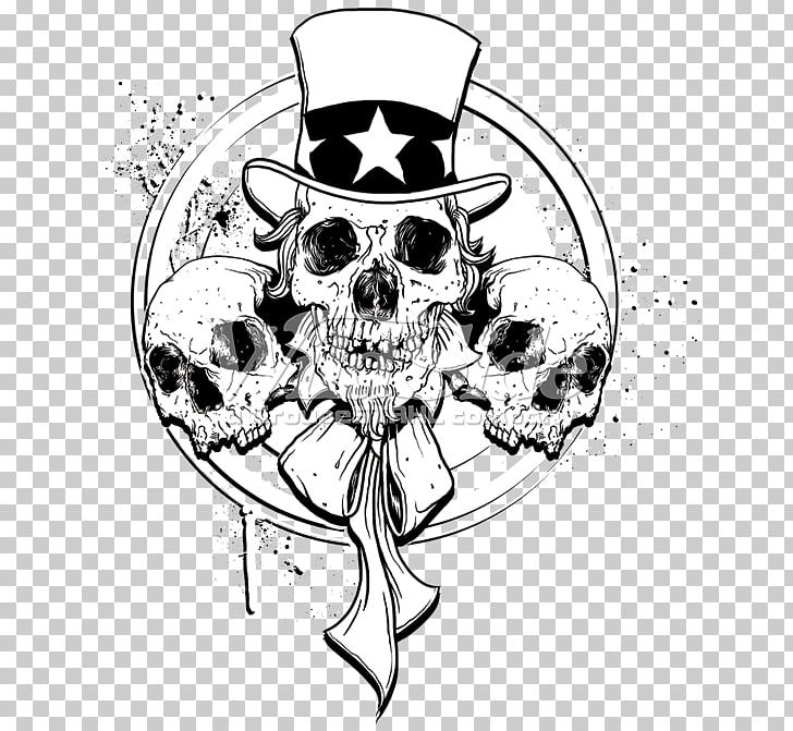 Skull Uncle Sam Drawing United States Visual Arts PNG, Clipart, Animal, Art, Black And White, Bone, Character Free PNG Download