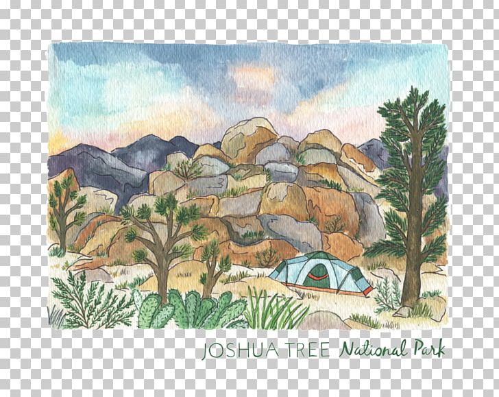 Watercolor Painting Room Joshua Tree National Park PNG, Clipart, Art, Artwork, Bedroom, Camping Watercolor, Ecosystem Free PNG Download