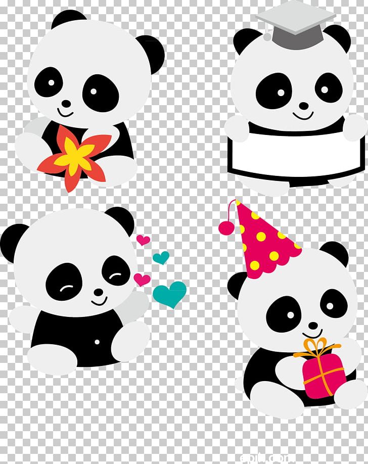 Giant Panda Red Panda Bear Cuteness PNG, Clipart, Animal, Artwork, Bear, Black, Cartoon Free PNG Download