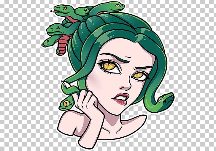 Medusa Jellyfish Gorgon Telegram Sticker PNG, Clipart, Art, Artwork, Cheek, Face, Fictional Character Free PNG Download