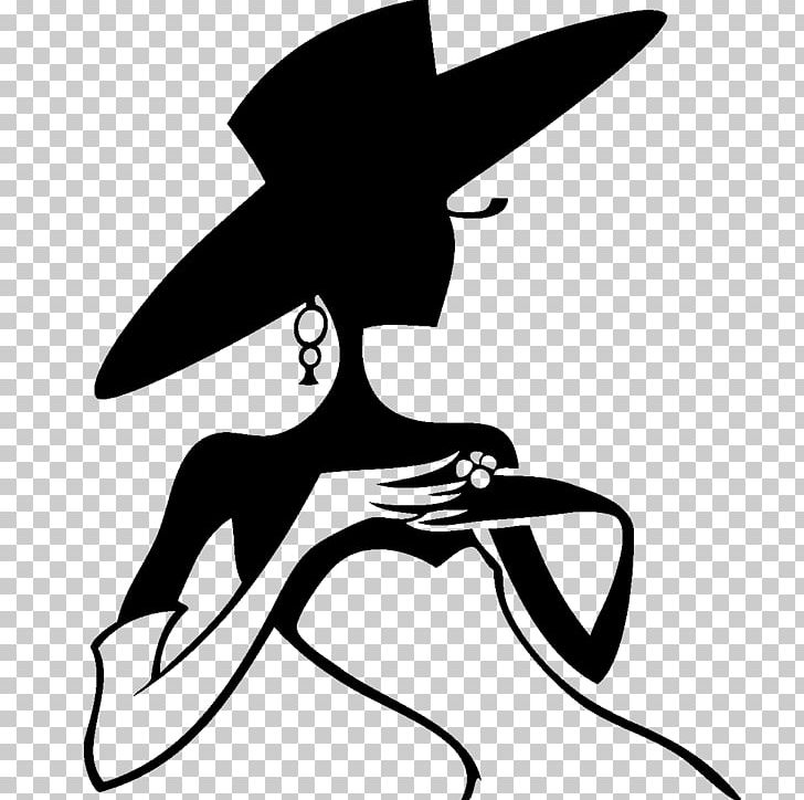 Woman With A Hat Silhouette PNG, Clipart, Animals, Art, Artwork, Black, Black And White Free PNG Download