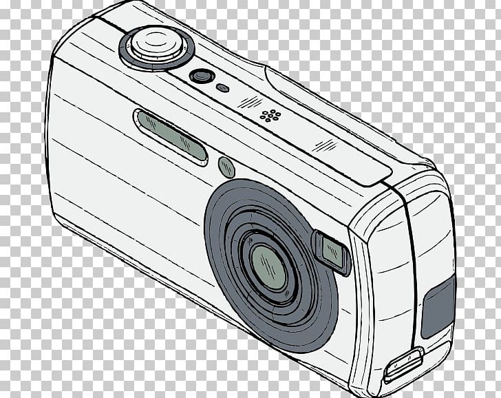 Digital Cameras Drawing PNG, Clipart, Angle, Automotive Design, Black And White, Camera, Cylinder Free PNG Download