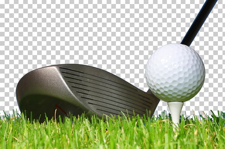 golf ball on tee with club