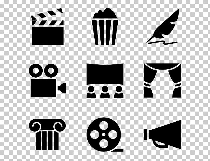 Computer Icons Cinema PNG, Clipart, Area, Black, Black And White, Brand, Cinema Free PNG Download