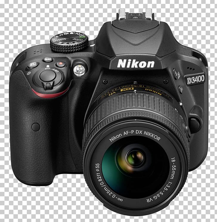 Nikon D3400 Digital SLR Nikon AF-P DX Nikkor Zoom 18-55mm F/3.5-5.6G VR Nikon AF-S DX Zoom-Nikkor 18-55mm F/3.5-5.6G PNG, Clipart, Autofocus, Camera, Camera Accessory, Camera Lens, Cameras Optics Free PNG Download