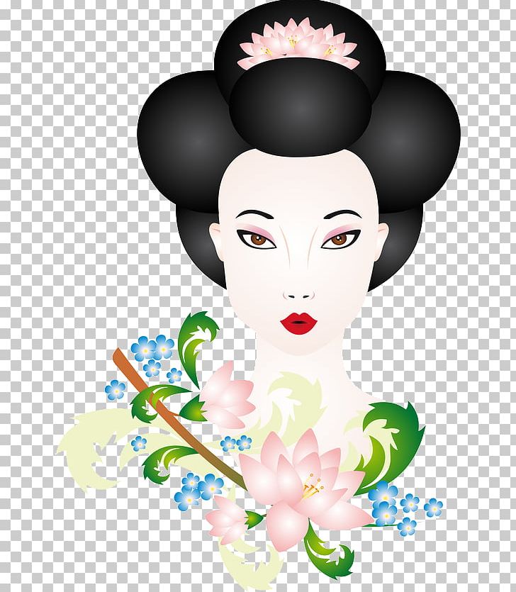 Geisha Japan PNG, Clipart, Art, Black Hair, Drawing, Face, Fictional Character Free PNG Download