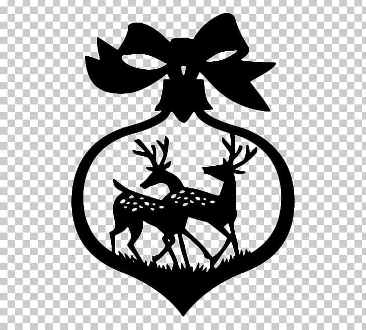 Silhouette Reindeer Candy Cane Christmas Papercutting PNG, Clipart, Animals, Antler, Artwork, Black And White, Bombka Free PNG Download