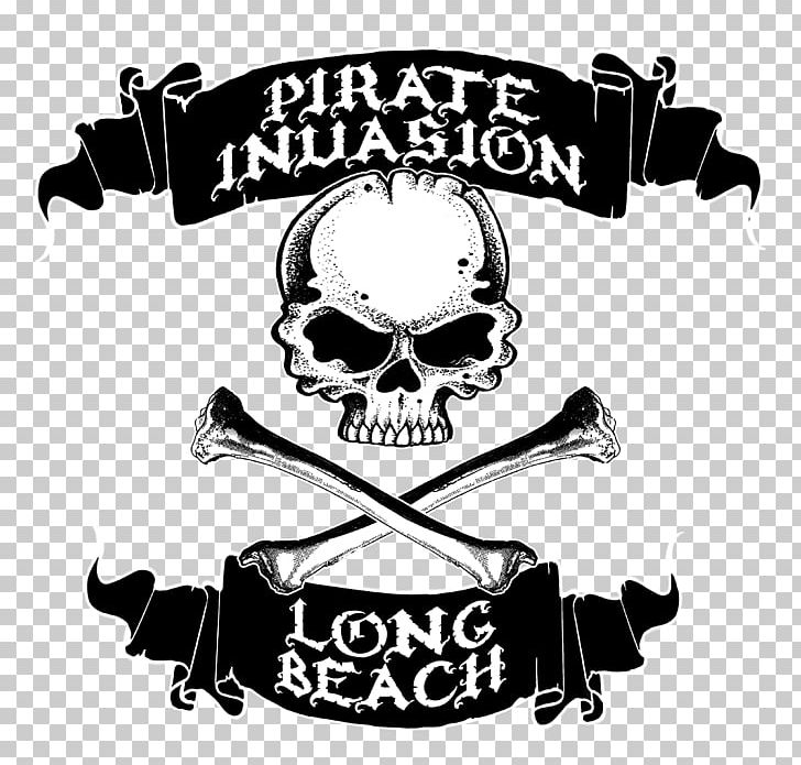 Piracy Jolly Roger Treasure Long Beach Logo PNG, Clipart, 2018, Black And White, Bone, Brand, Calico Jack Free PNG Download