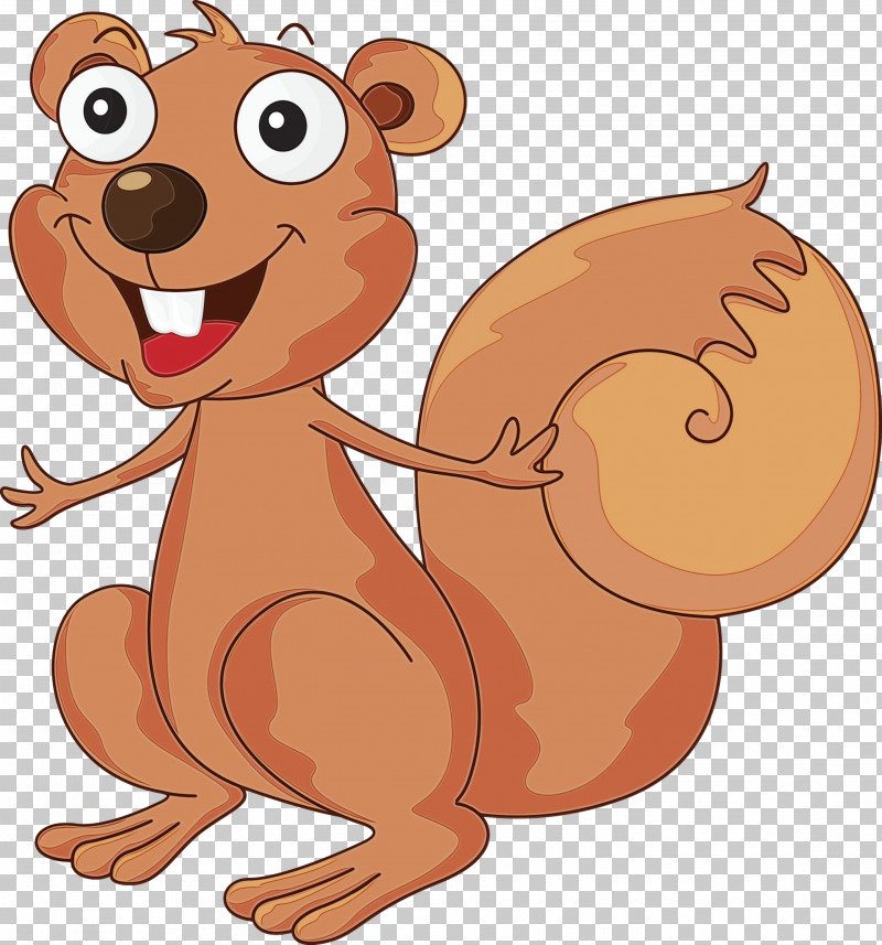 Cartoon Squirrel Nose Brown Bear Tail PNG, Clipart, Brown Bear, Cartoon, Mouse, Nose, Paint Free PNG Download