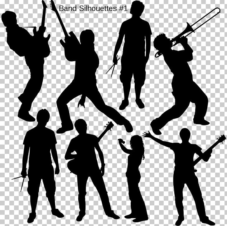 Musical Ensemble Silhouette School Band Art PNG, Clipart, Animals, Art, Band, Black And White, Concert Band Free PNG Download