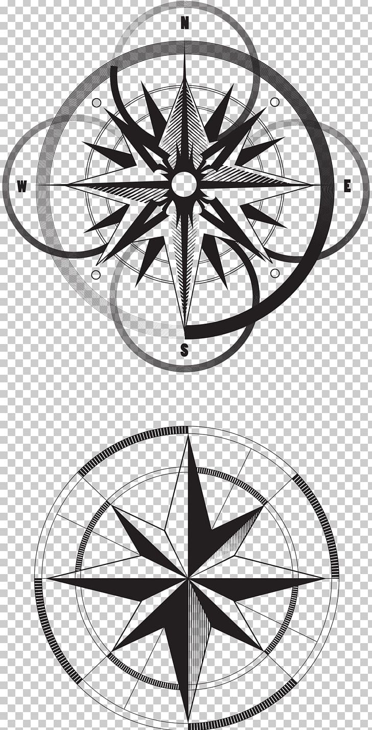 T-shirt Hand Compass PNG, Clipart, Angle, Bicycle Wheel, Black And White, Cartography, Compass Free PNG Download