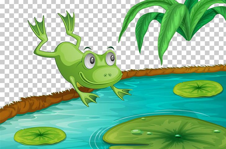 Frog Cartoon PNG, Clipart, Animals, Fauna, Fictional Character, Frogs, Grass Free PNG Download