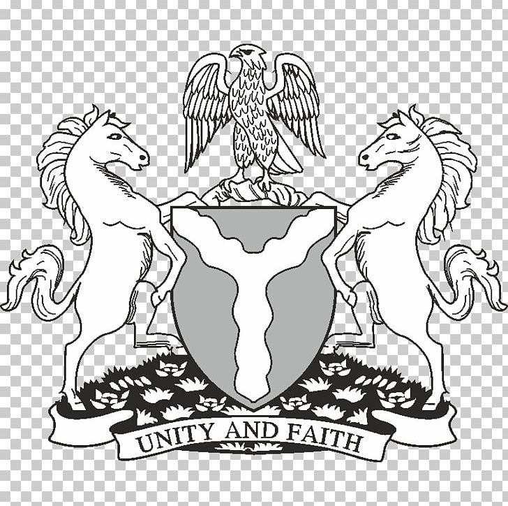 Coat Of Arms Of Nigeria Drawing P.M. News PNG, Clipart, Area, Art, Artwork, Black And White, Coat  Free PNG Download