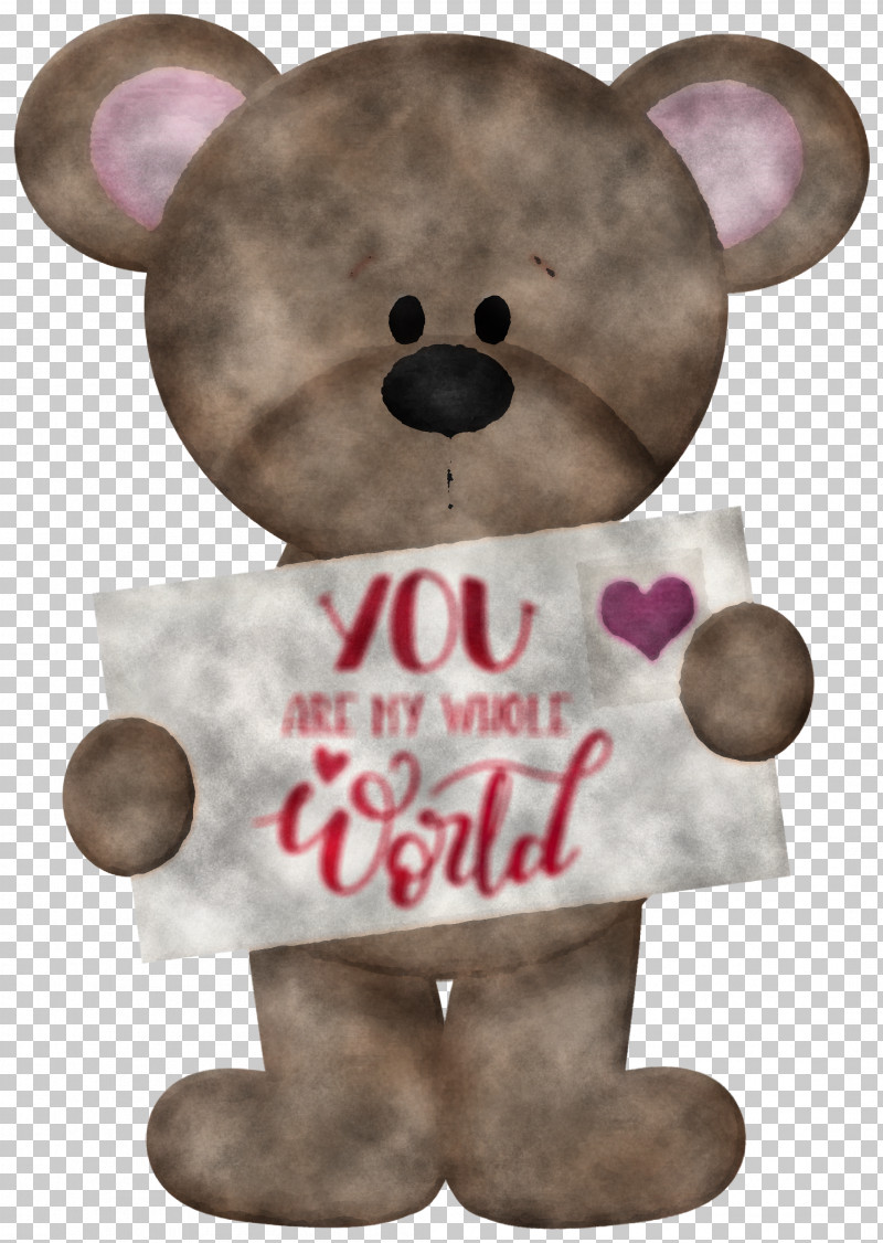You Are My Whole World Valentines Day Valentine PNG, Clipart, Bears, Meter, Quotes, Snout, Teddy Bear Free PNG Download