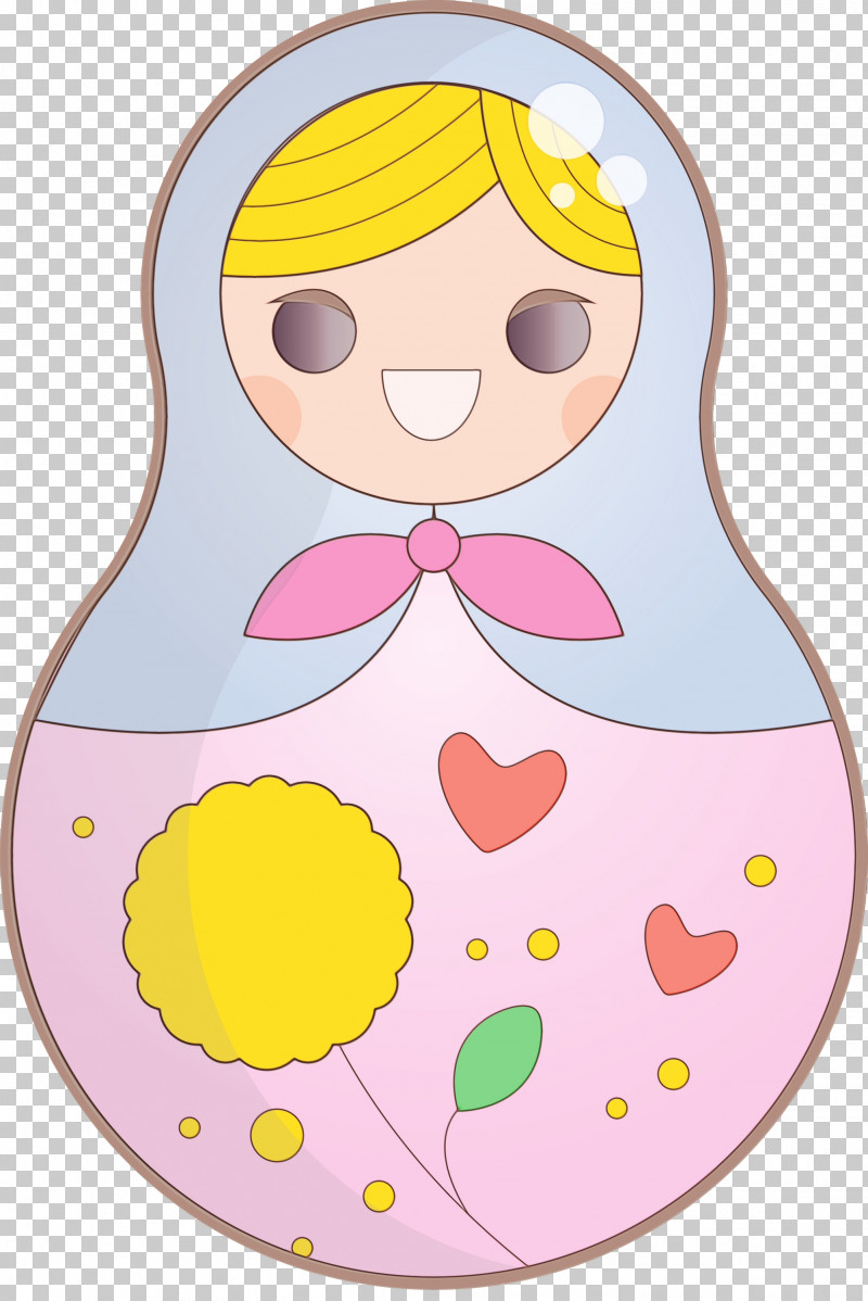 Character Yellow Line Area Headgear PNG, Clipart, Area, Character, Character Created By, Colorful Russian Doll, Headgear Free PNG Download