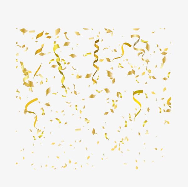 Golden Ribbon PNG, Clipart, Abstract, Backgrounds, Celebration, Computer Graphic, Confetti Free PNG Download