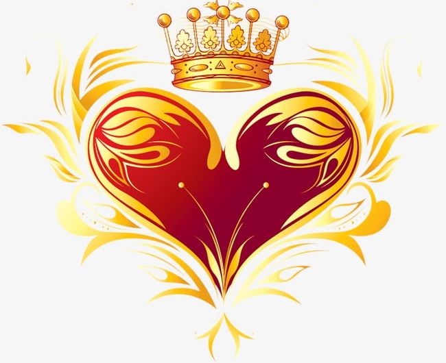 Crown Red Heart-shaped Gold Lace On PNG, Clipart, Crown, Crown Clipart, Crown Clipart, Gold Clipart, Gold Clipart Free PNG Download