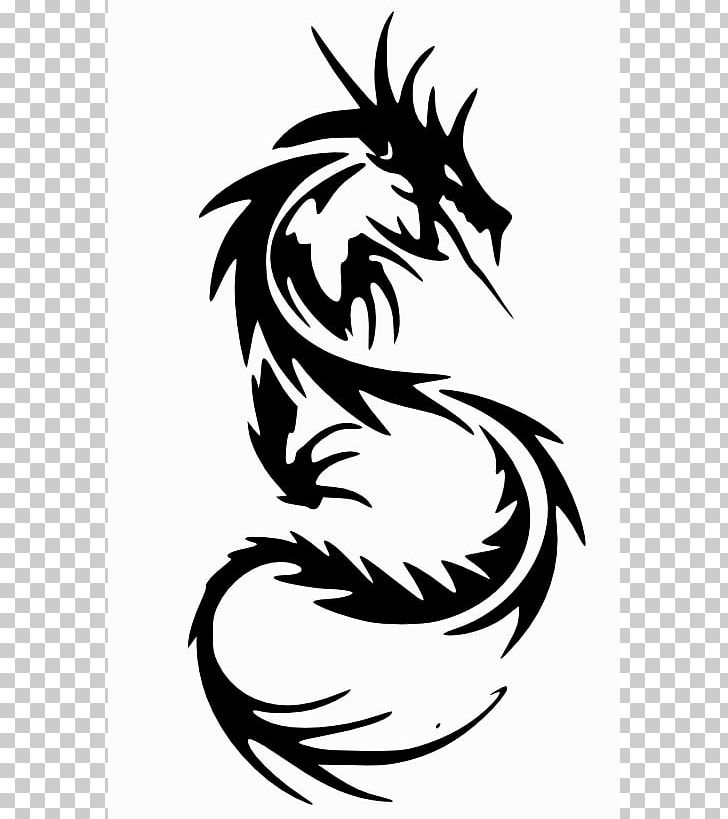 Chinese Dragon Tattoo Decal Japanese Dragon PNG, Clipart, Artwork, Black, Black And White, Chinese Dragon, Decal Free PNG Download