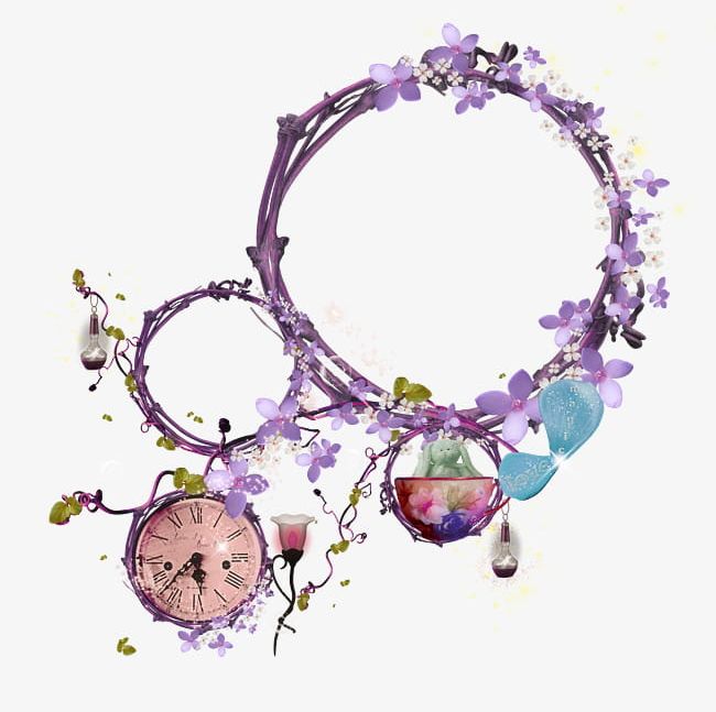 When Flower Vine Frame Clocks PNG, Clipart, Beautiful, Beautiful Photo Frame, Clock, Clocks Clipart, Decorative Free PNG Download