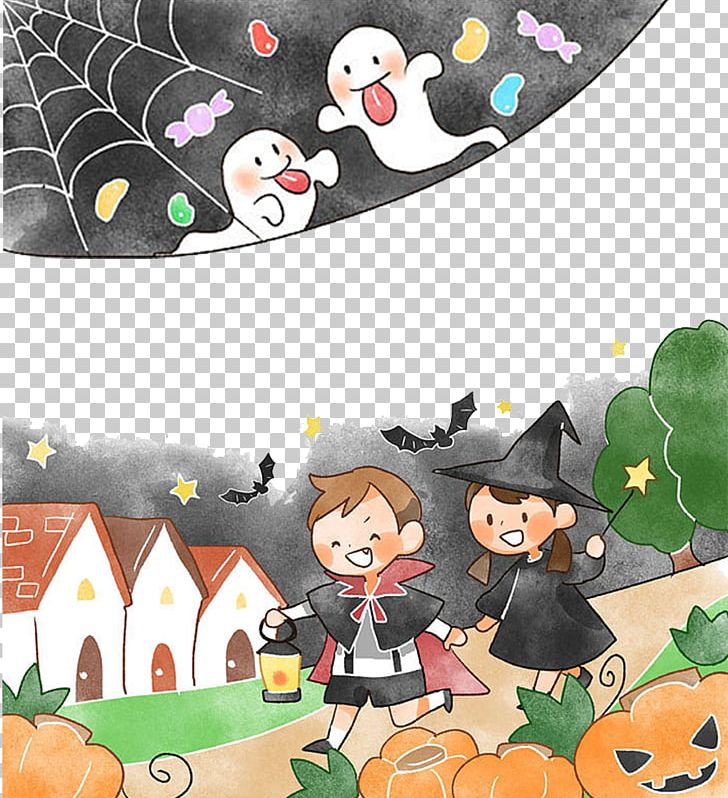 Halloween Poster Illustration PNG, Clipart, Advertisement Poster, Cartoon, Conversation, Encapsulated Postscript, Halloween Pumpkin Free PNG Download