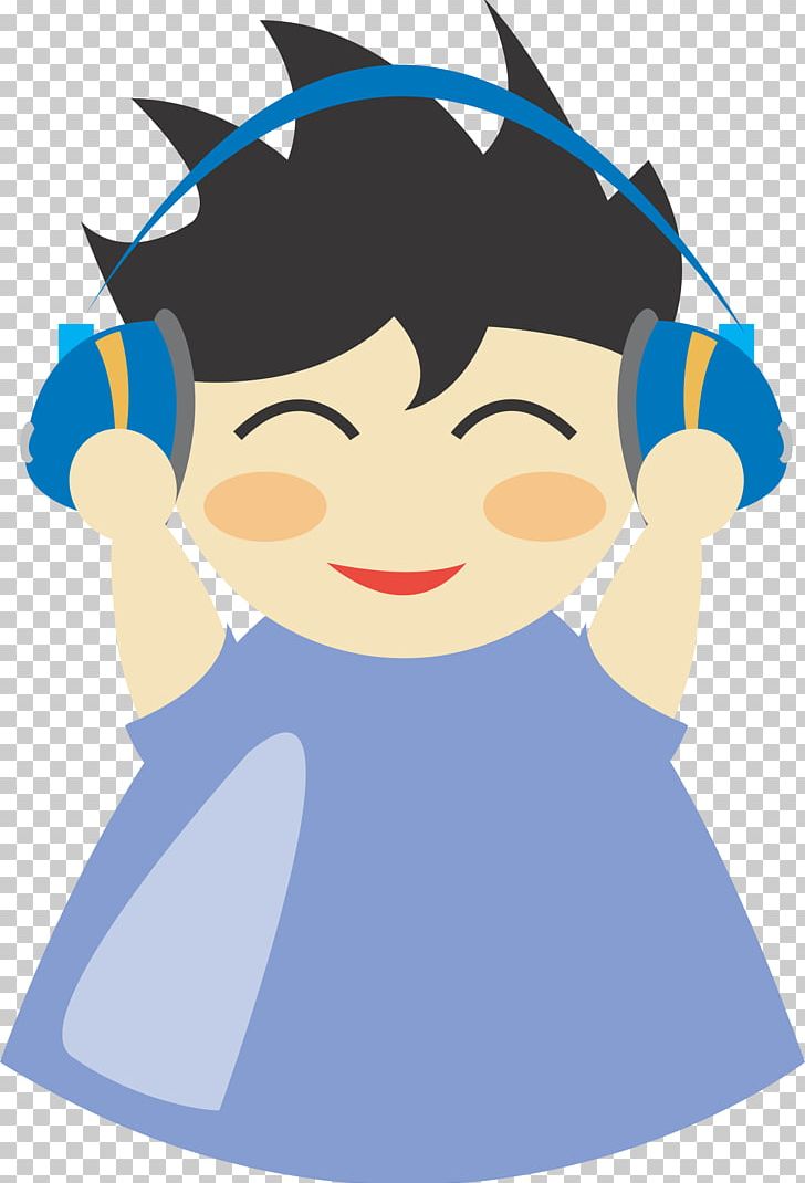 Headphones Png, Clipart, Animation, Art, Blue, Boy, Cheek Free Png Download