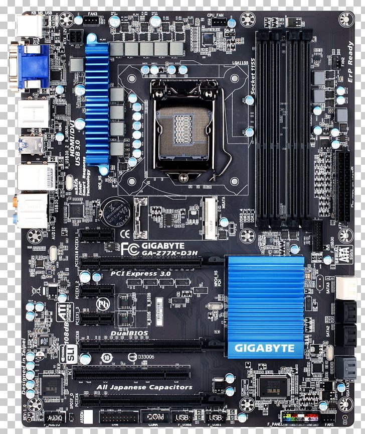 Intel LGA 1155 Motherboard Gigabyte Technology ATX PNG, Clipart, 3 H, Central Processing Unit, Computer, Computer Hardware, Electronic Device Free PNG Download