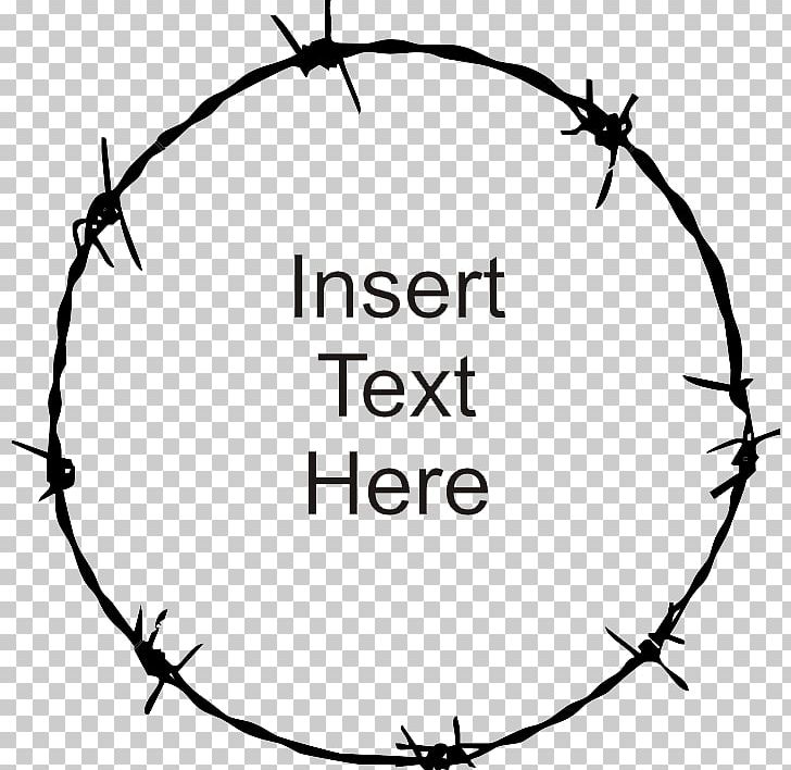 Barbed Wire Circle PNG, Clipart, Area, Barbwire, Black And White, Branch, Diagram Free PNG Download