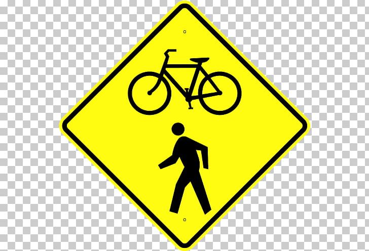 Traffic Sign Bicycle Pedestrian Crossing Segregated Cycle Facilities Warning Sign PNG, Clipart, Angle, Area, Bicycle, Bicycle Safety, Brand Free PNG Download
