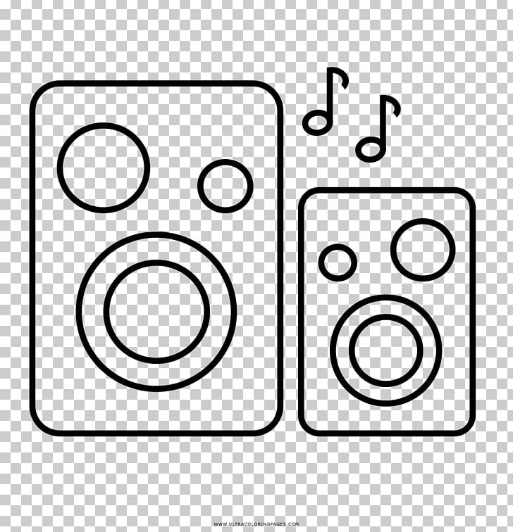Drawing Loudspeaker Coloring Book Black And White Line Art PNG, Clipart, Angle, Area, Art, Auto Part, Black And White Free PNG Download