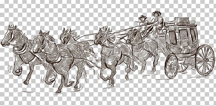 Horse Harnesses Coachman Wagon PNG, Clipart, Artwork, Black And White, Cart, Chariot, Chariot Racing Free PNG Download