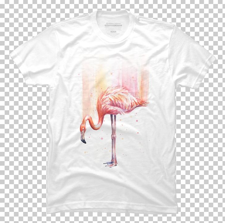 T-shirt Sleeve Bluza Pink M Neck PNG, Clipart, Beak, Bird, Bluza, Clothing, Flamingo Free PNG Download
