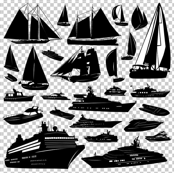 Sailing Ship Boat Silhouette PNG, Clipart, Black And White, Boat, Boating, Boats, Carriers Free PNG Download