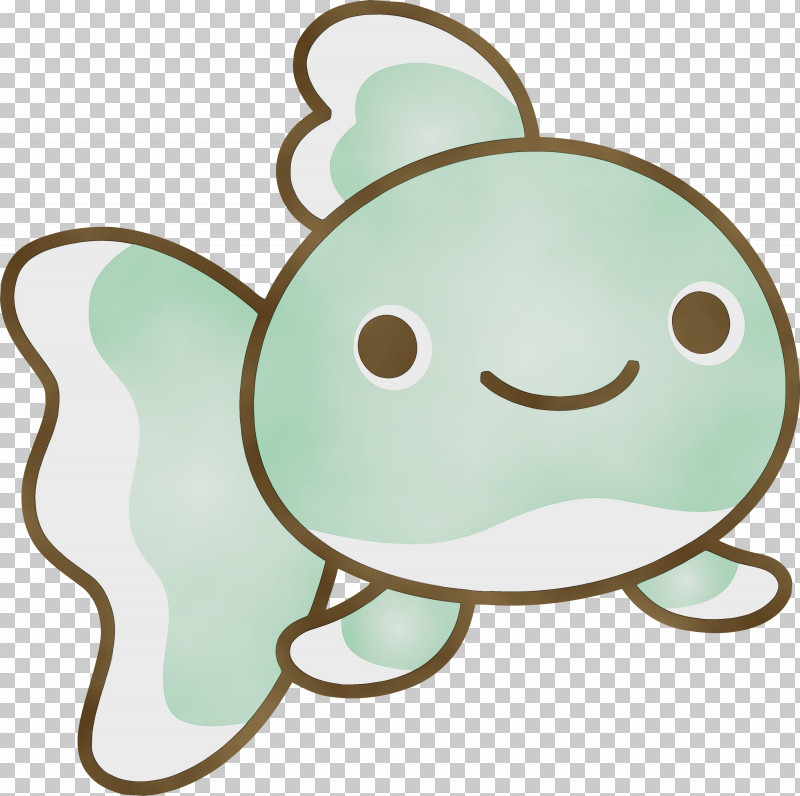 Cartoon Turquoise Aqua Smile PNG, Clipart, Aqua, Baby Goldfish, Cartoon, Goldfish, Paint Free PNG Download