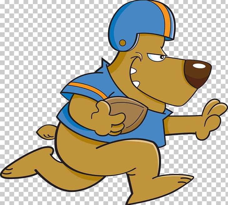 Dog Cartoon American Football PNG, Clipart, Animals, Baton, Beak, Carnivoran, Dog Like Mammal Free PNG Download