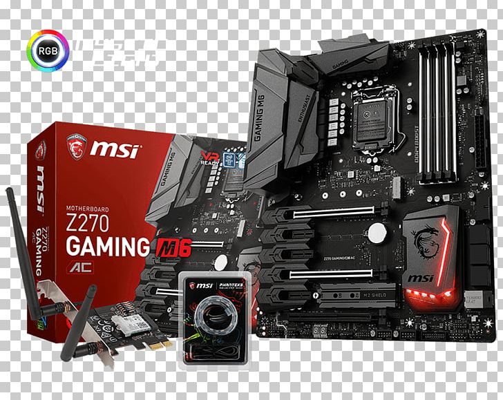 Intel MSI MSI Z170A GAMING M6 AC Z170 7A78-008R LGA 1151 Motherboard MSI H270 GAMING PRO CARBON PNG, Clipart, Central Processing Unit, Computer Hardware, Electronic Device, Electronics, Intel Free PNG Download