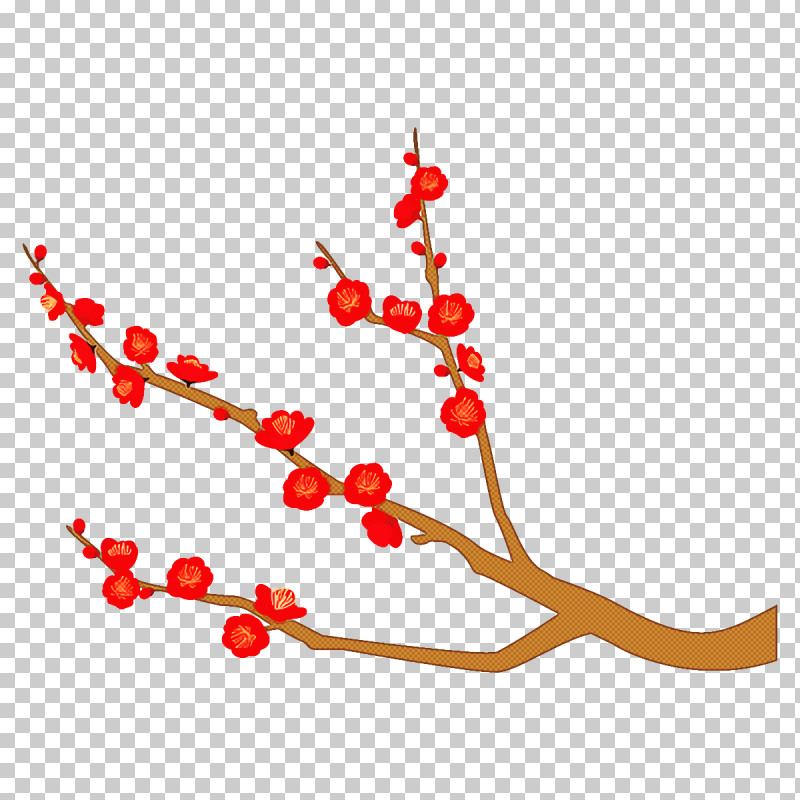Plum Branch Plum Winter Flower PNG, Clipart, Branch, Flower, Holly, Line, Plant Free PNG Download